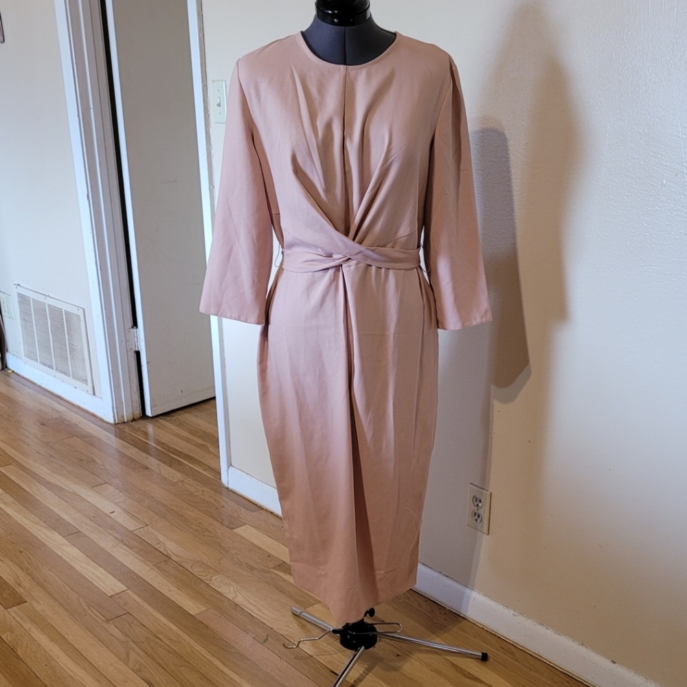 ASOS stunning dusty pink wiggle style sheath dress size 10